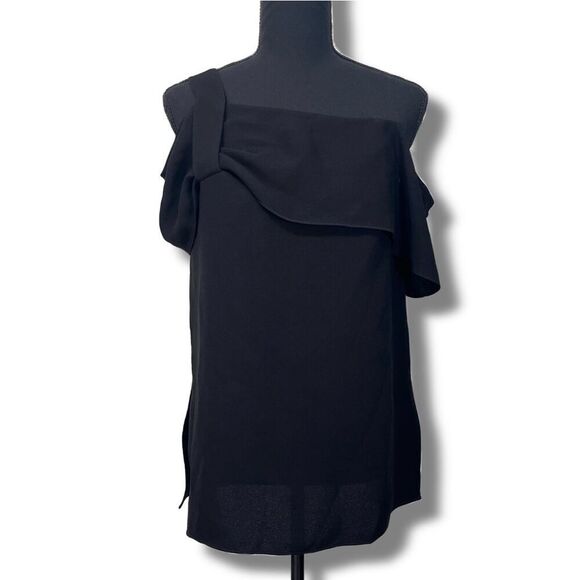 Tibi Black Draped Top Off The Shoulder Open Shoulder Women’s XS - Picture 2 of 13